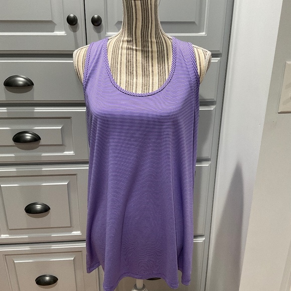Danskin Now Tops - Danskin Now Purple Stripe Racer Back Workout Top, Size XXL, NWOT